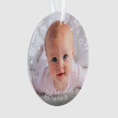 Baby First Hanukkah Stars Snowflakes New Parents Ornament (voorkant)