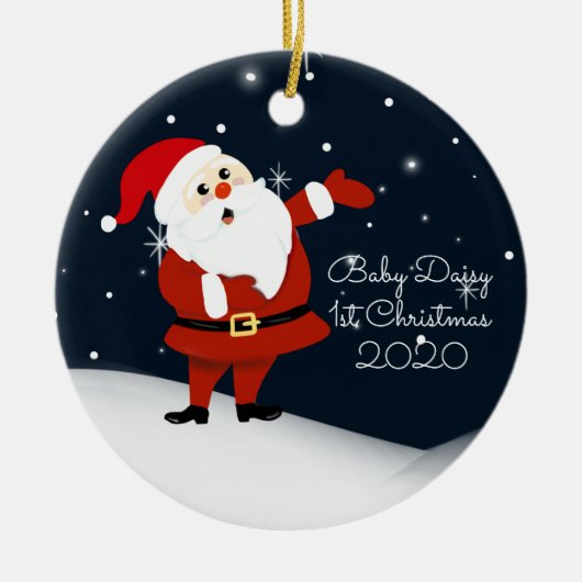 Baby First Kerstsanta uit grootouders Keramisch Ornament (Voorkant)
