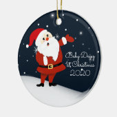 Baby First Kerstsanta uit grootouders Keramisch Ornament (Links)