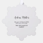 Baby First Little Christmas-foto Ornament Kaart (Achterkant)