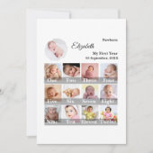 Baby First Year 12 Month Photo Collage  Milestone (Voorkant)