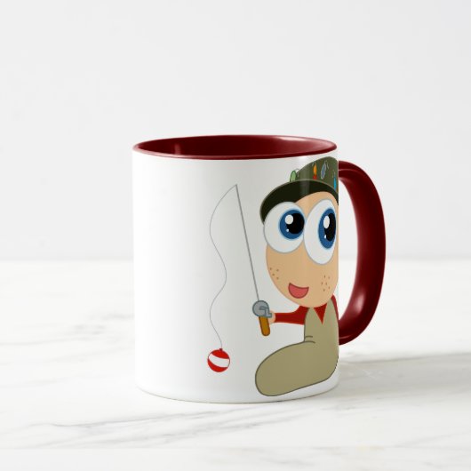 Baby Fisherman Funny Vissen Gift Mok (Voorkant rechts)