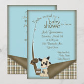 Baby Fisherman Shower-uitnodiging Kaart (Voorkant / Achterkant)