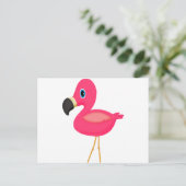 Baby Flamingo Briefkaart (Staand voorkant)