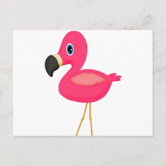 Baby Flamingo Briefkaart (Voorkant)