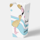 Baby Flamingo en Mam Baby shower Bedankdoosjes (Achterkant)