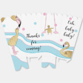 Baby Flamingo en Mam Baby shower Bedankdoosjes (Ongevouwen)