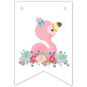 Baby Flamingo Happy Birthday Vlaggetjes (Eerste vlag)