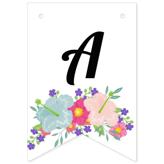 Baby Flamingo Happy Birthday Vlaggetjes (Derde vlag)