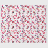 Baby Flamingo Holiday Wrapping Paper Cadeaupapier (Vlak)