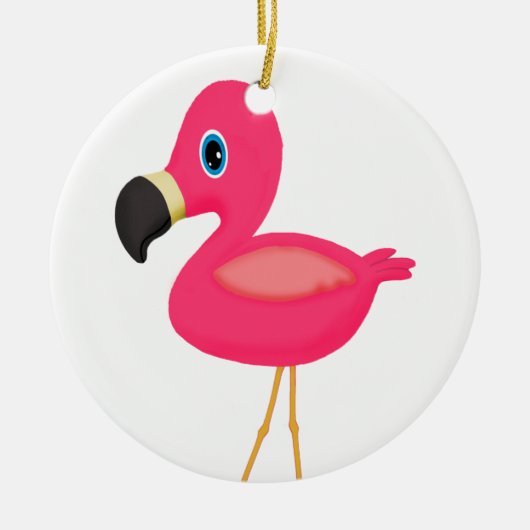 Baby Flamingo Keramisch Ornament (Voorkant)