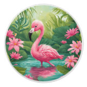 Baby Flamingo Keramische Knop (Voorkant)
