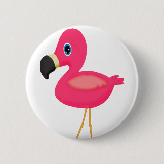 Baby Flamingo Ronde Button 5,7 Cm