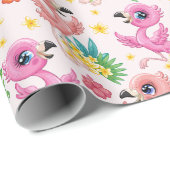 Baby Flamingos Cadeaupapier (Rol Hoek)