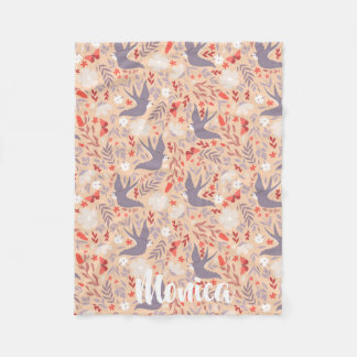 baby fleece bosvogels fleece deken