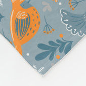 baby fleece bosvogels fleece deken (Hoek)