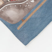 Baby Fleece Deken w / Santa in de slee (Hoek)