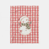 Baby Fleece Deken w / Waterverf Snowman (Voorkant)