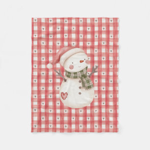 Baby Fleece Deken w / Waterverf Snowman