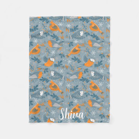 baby fleece Woodland bird fleece blanket Deken (Voorkant)