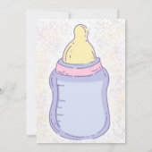 Baby Fles Baby shower Cute Pastel Kaart (Achterkant)