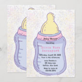 Baby Fles Baby shower Cute Pastel Kaart (Voorkant / Achterkant)