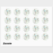 Baby Fles- Boy Adreslabel Ronde Sticker (Vel)