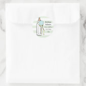 Baby Fles- Boy Adreslabel Ronde Sticker (Tas)