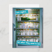 Baby fles champagne koelkast briefkaart (Voorkant / Achterkant)