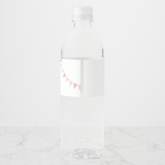 Baby Fles Douche Labels, 1e verjaardagsfeestje Waterfles Etiket (Achterkant)