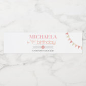 Baby Fles Douche Labels, 1e verjaardagsfeestje Waterfles Etiket (Enkel label)