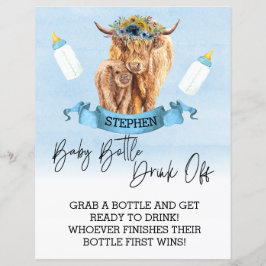 Baby Fles Drink van game Shower Highland Koe