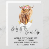 Baby Fles Drink van game Shower Highland Koe (Voorkant / Achterkant)