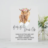 Baby Fles Drink van game Shower Highland Koe (Staand voorkant)