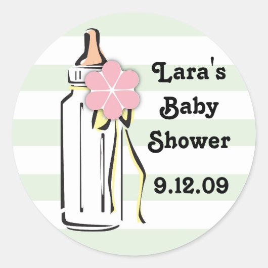 Baby Fles- Girl Gift Label (Voorkant)