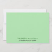 Baby Fles Green Baby Shower Invitting Kaart (Achterkant)