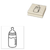Baby fles rubberstempel (Gestempeld)