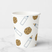 Baby Flessen Melk en koekjes Baby shower Papieren Bekers (Achterkant)
