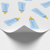 Baby flessenpakpapier cadeaupapier (Hoek)