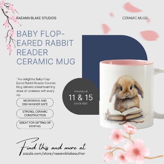 Baby Flop-Oor Konijn Lezer Mok