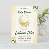 Baby Floral Baby shower Kaart (Staand voorkant)