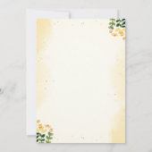 Baby Floral Baby shower Kaart (Achterkant)