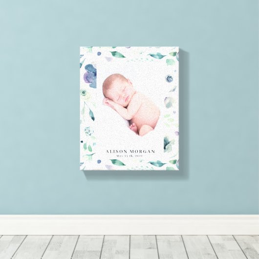 baby florfoto bergzomer canvas afdruk (Insitu (Houten vloer))