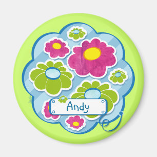Baby Flowers blue - magnet