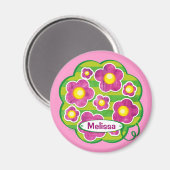 Baby Flowers - roze magneet (Voorkant / Achterkant)
