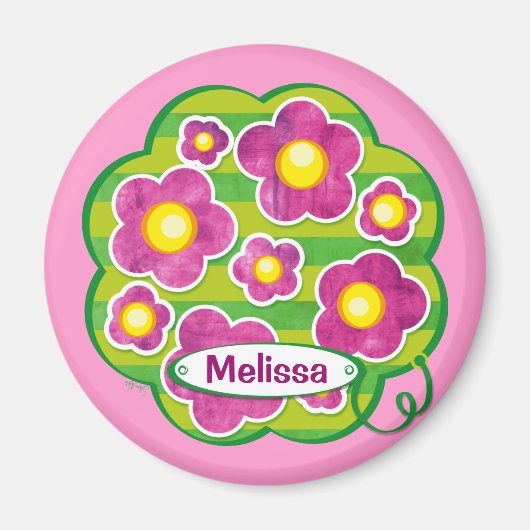 Baby Flowers - roze magneet (Voorkant)