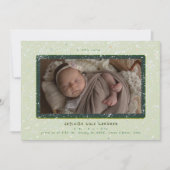 Baby Flurry | Horizontale geboorteaankondiging Kaart (Voorkant)