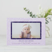 Baby Flurry | Horizontale geboorteaankondiging Kaart (Staand voorkant)