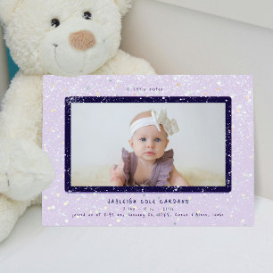 Baby Flurry   Horizontale geboorteaankondiging Kaart
