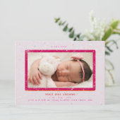 Baby Flurry | Horizontale geboorteaankondiging Kaart (Staand voorkant)